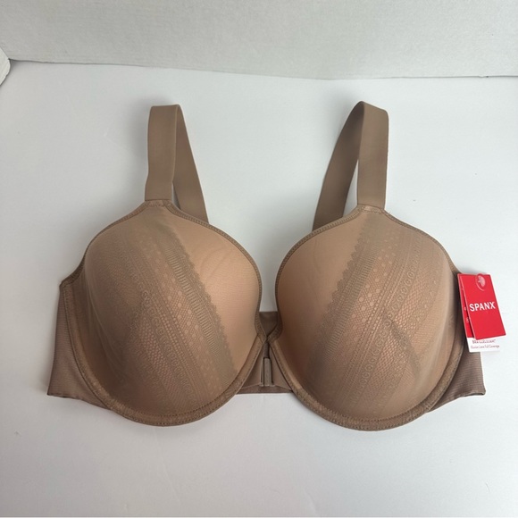 Spanx NWT Bra-llelujah! Illusion Lace Full Coverage Bra in Vintage Rose Size 40D - Picture 14 of 15